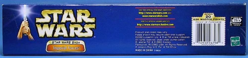 Stormtrooper w/ Blaster Rifle , Blaster Rack , 2 Storm Blasters , R14-I9 , Darth Vader w/ Lightsaber , Mouse Droid , Imperial Interrogator Droid , AT-ST Driver , & Imperial Tripod Cannon with Generator Container & Projectile - Star Wars (Imperial Forces) - Hasbro (Star Wars) action figure collectible [Barcode 076930267981] - Main Image 3