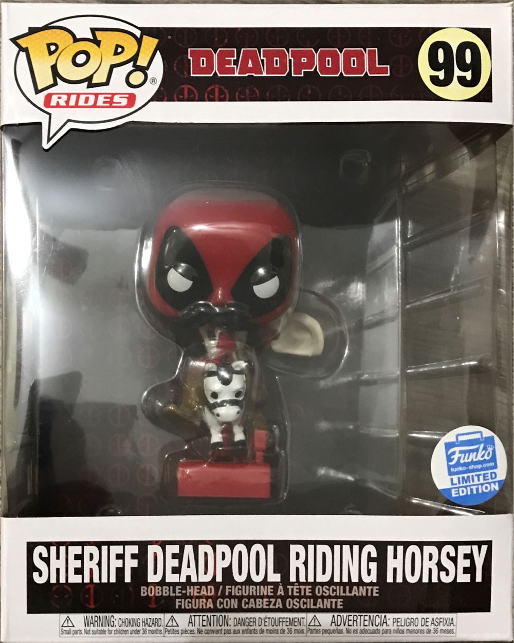 Marvel: Sheriff Deadpool Riding Horsey 30th Anniversary #99  action figure collectible [Barcode 889698512923] - Main Image 2