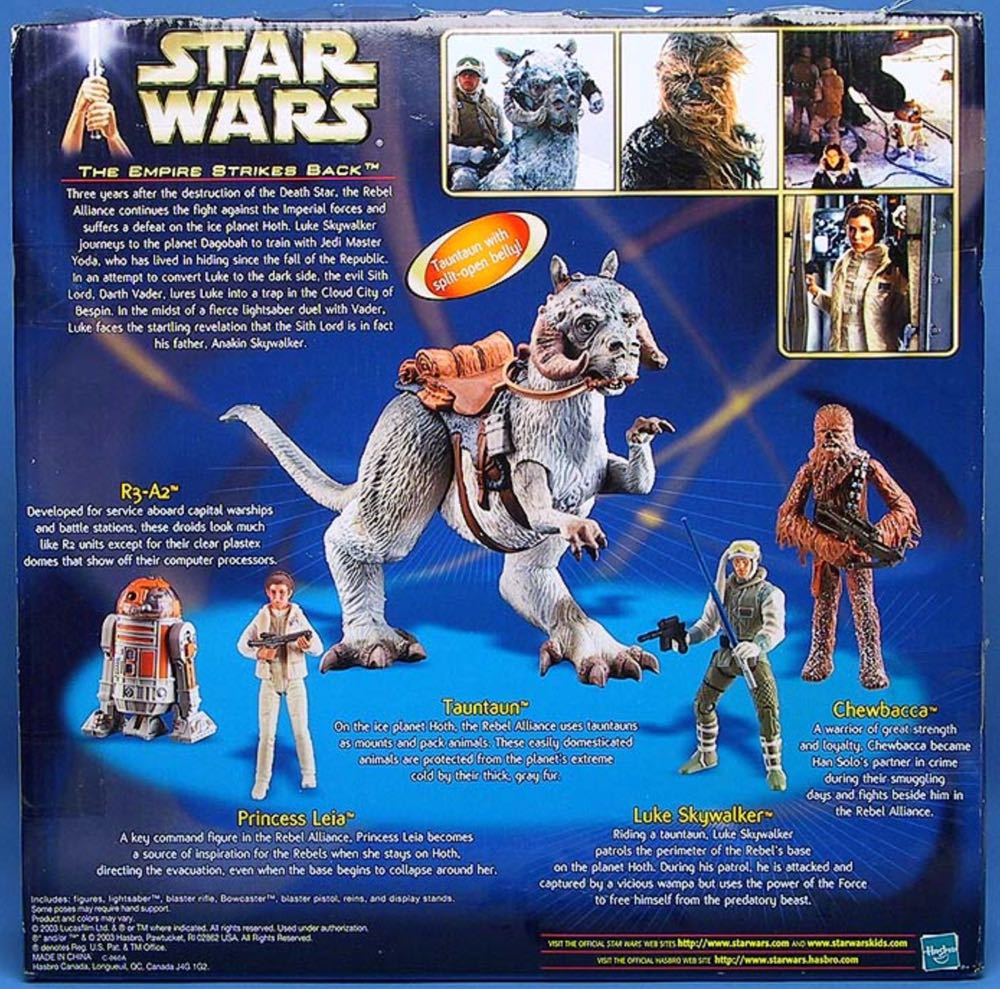 R3-A2 , Princess Leia , Tauntan , Luke Skywalker , and Chewbacca - Star Wars (The Empire Strikes Back) (Star Wars Battle of Hoth) - Hasbro (Star Wars) action figure collectible [Barcode 076930267035] - Main Image 2