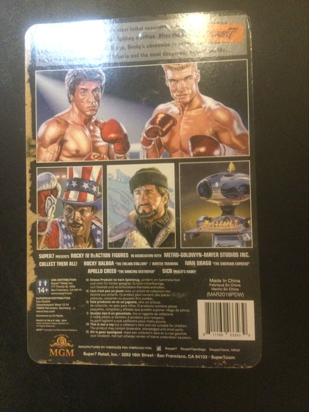Ivan Drago - Super 7 (Rocky IV) action figure collectible [Barcode 811169033439] - Main Image 2