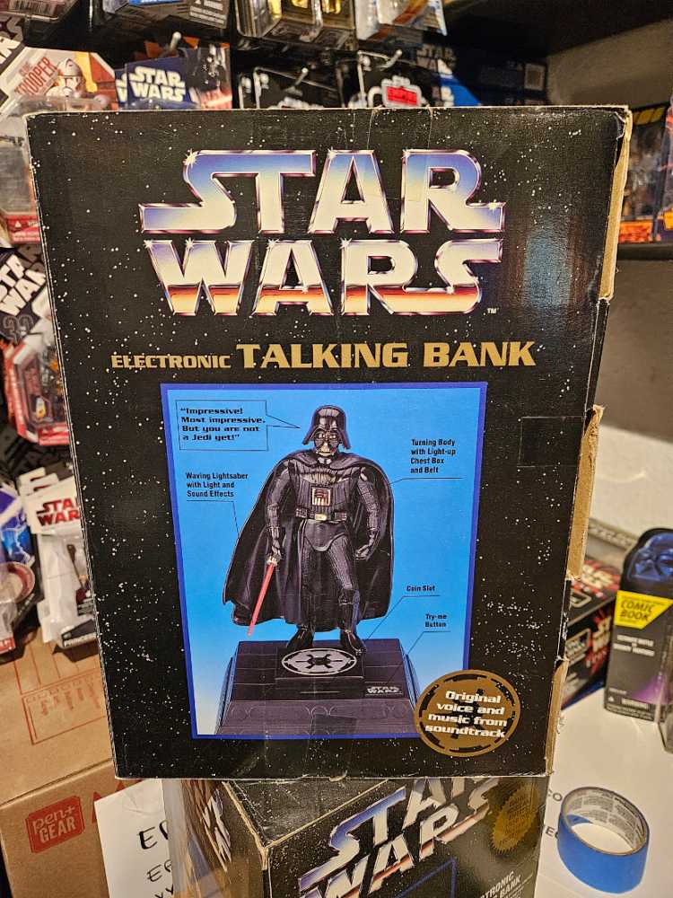 Star Wars Darth Vader Talking Bank - Think Way Toys (1995-2000 The Power of the Force) action figure collectible [Barcode 064442139032] - Main Image 3