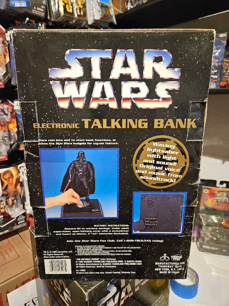 Star Wars Darth Vader Talking Bank - Think Way Toys (1995-2000 The Power of the Force) action figure collectible [Barcode 064442139032] - Main Image 4