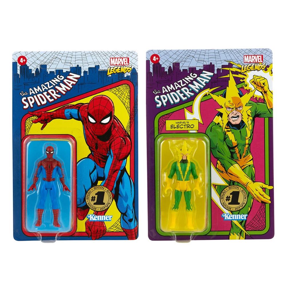 Marvel Legends RETRO 3.75 Series Spider-Man & Electro 2-Pack 3.75 - Hasbro (Marvel Comics) action figure collectible [Barcode 5010993785797] - Main Image 2