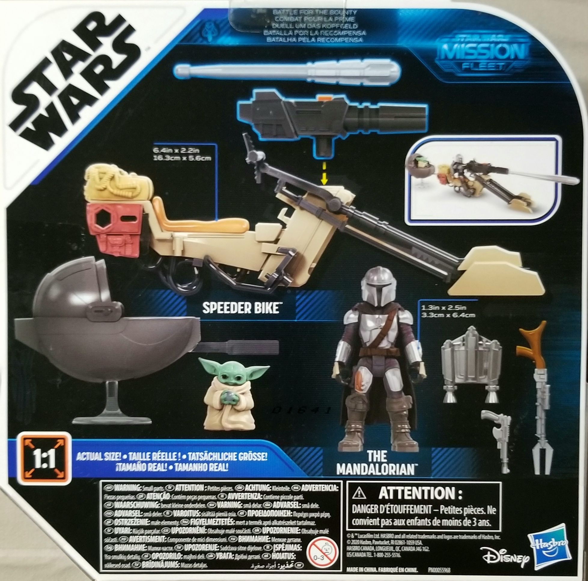 The Mandalorian & Child with Speeder Bike - Hasbro (Star Wars: Mission Fleet) action figure collectible [Barcode 5010993749997] - Main Image 2