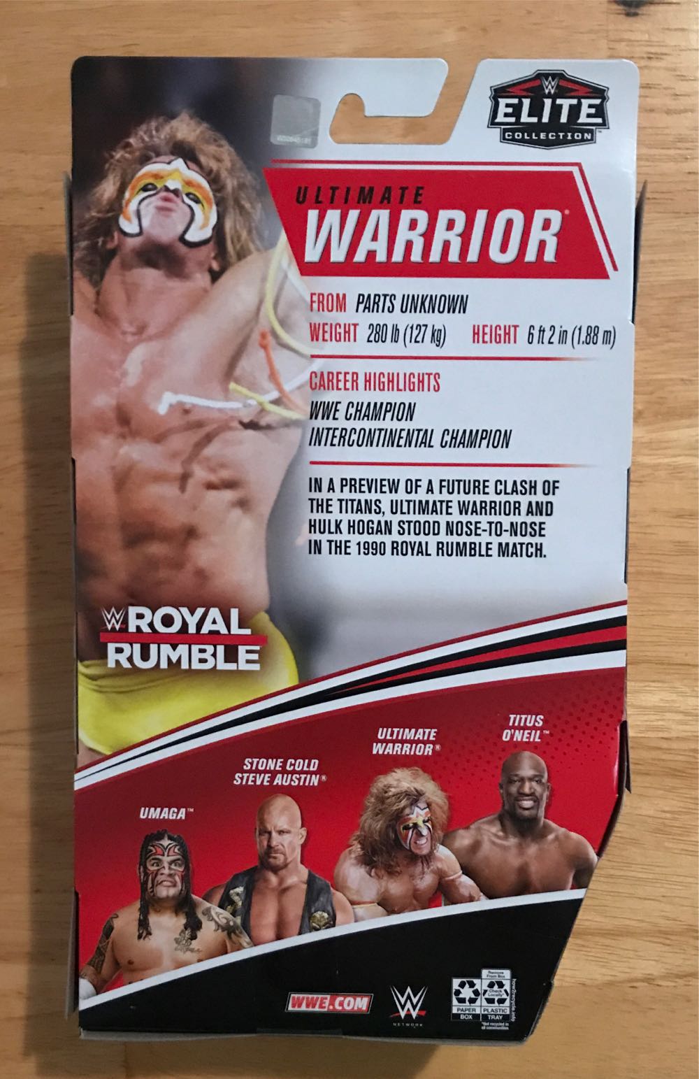 Ultimate Warrior - Mattel Wwe (WWE Elite Royal Rumble) action figure collectible [Barcode 887961967814] - Main Image 2