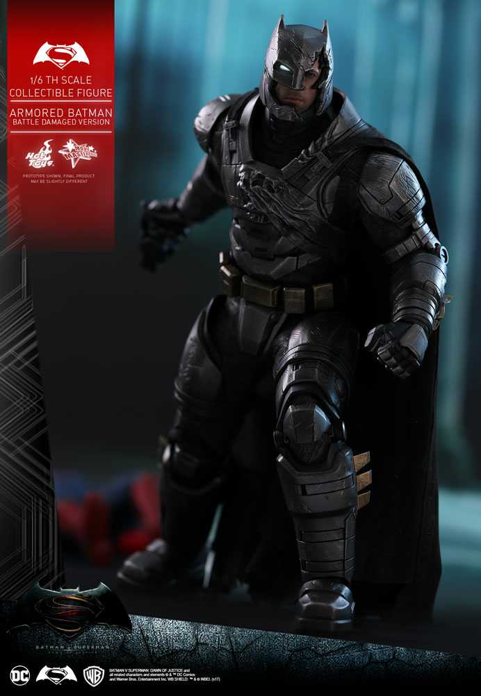 Batman, Armored, Batman vs Superman: Dawn of Justice (Battle-damaged Version) (1:6) - Hot Toys (Batman vs Superman: Dawn of Justice (2017)) action figure collectible - Main Image 3