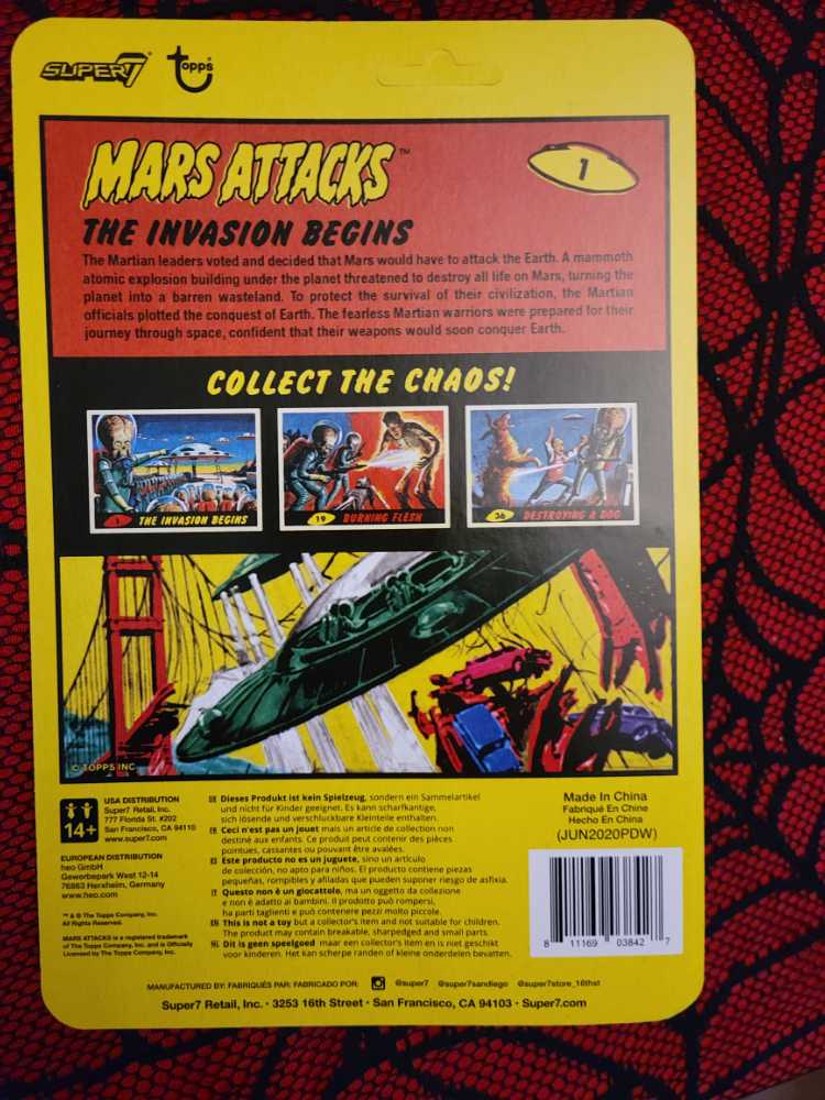 Reaction Super7: Mars Attacks The Invasion Begins - Super7 (Mars Attacks!) action figure collectible [Barcode 811169038427] - Main Image 2