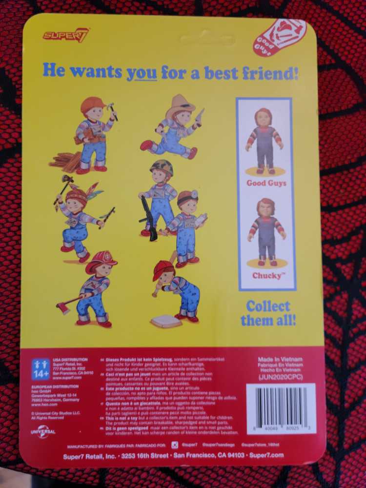 Child’s Play “Good Guys” Chucky - Super 7 (ReAction Figures) action figure collectible [Barcode 840049809253] - Main Image 2