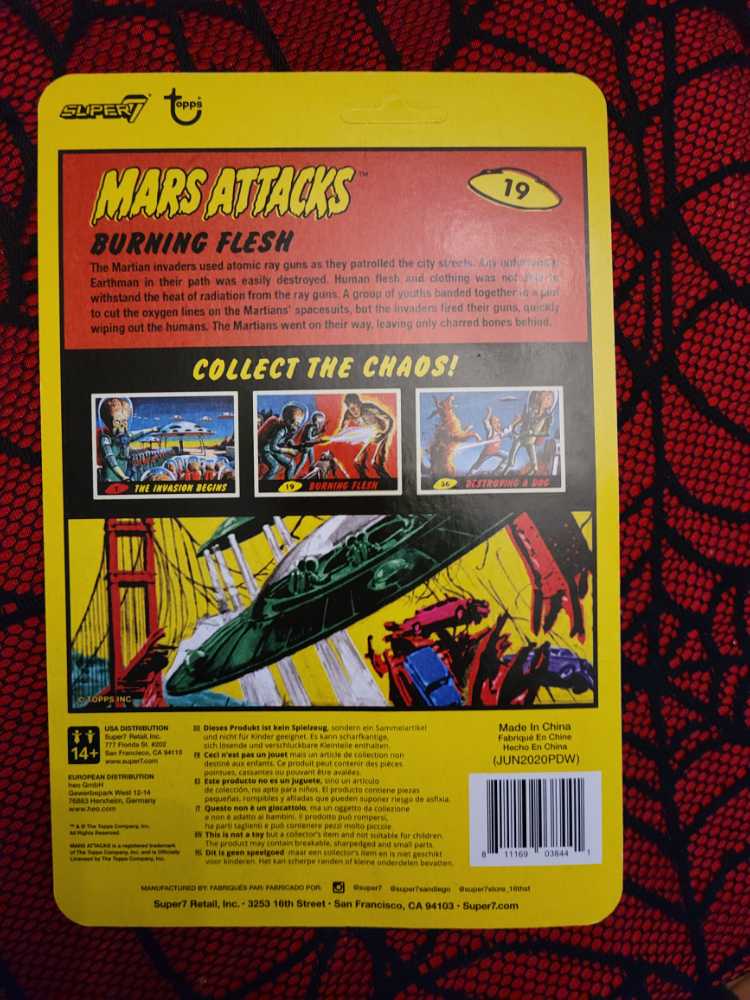 Super7 - ReAction - Mars Attacks! - 19 Burning Flesh 3.75” Action Figure - Super7 (Mars Attacks!) action figure collectible [Barcode 811169038441] - Main Image 2