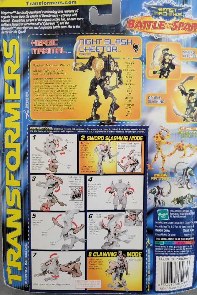 Transformers Beast Machine: Cheetor - Hasbro (Battle for the Sparks) action figure collectible [Barcode 076930805282] - Main Image 2