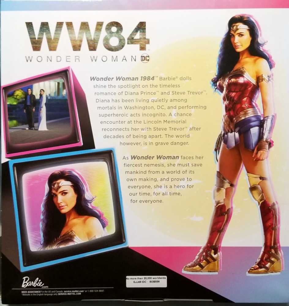 Wonder Woman 1984 Movie Barbie Signature Series DC Fiana Prince & Steve Trevor Dolls WW84 - DC Mattel (Wonder Woman 1984) action figure collectible [Barcode 887961812435] - Main Image 2