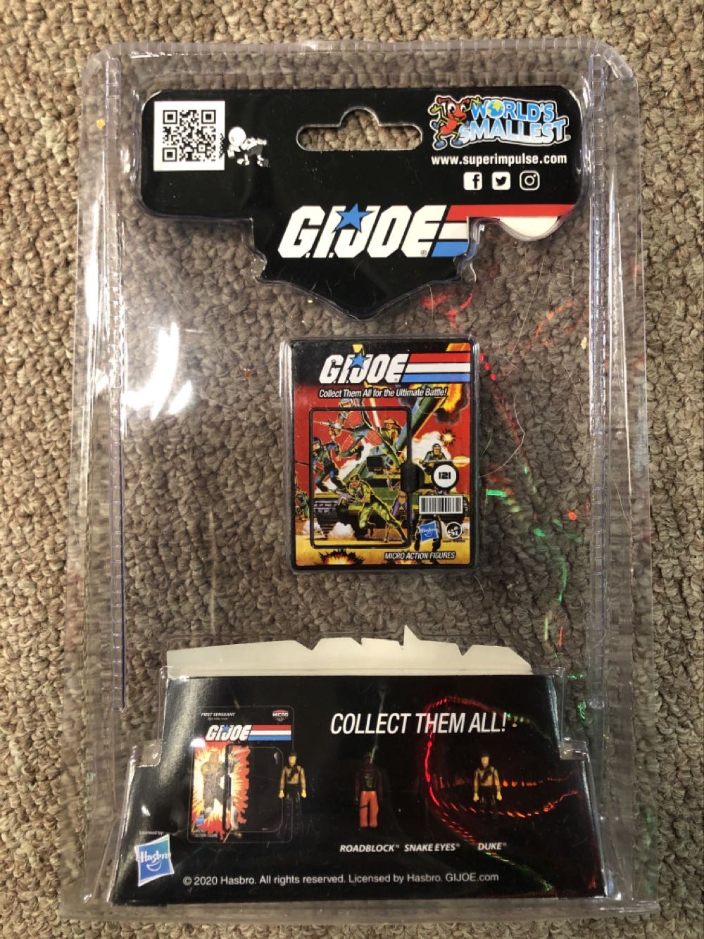 Worlds Smallest Micro Action Figure Gi Joe Snake Eyes - Super Impulse (GI Joe) action figure collectible [Barcode 810010991171] - Main Image 2
