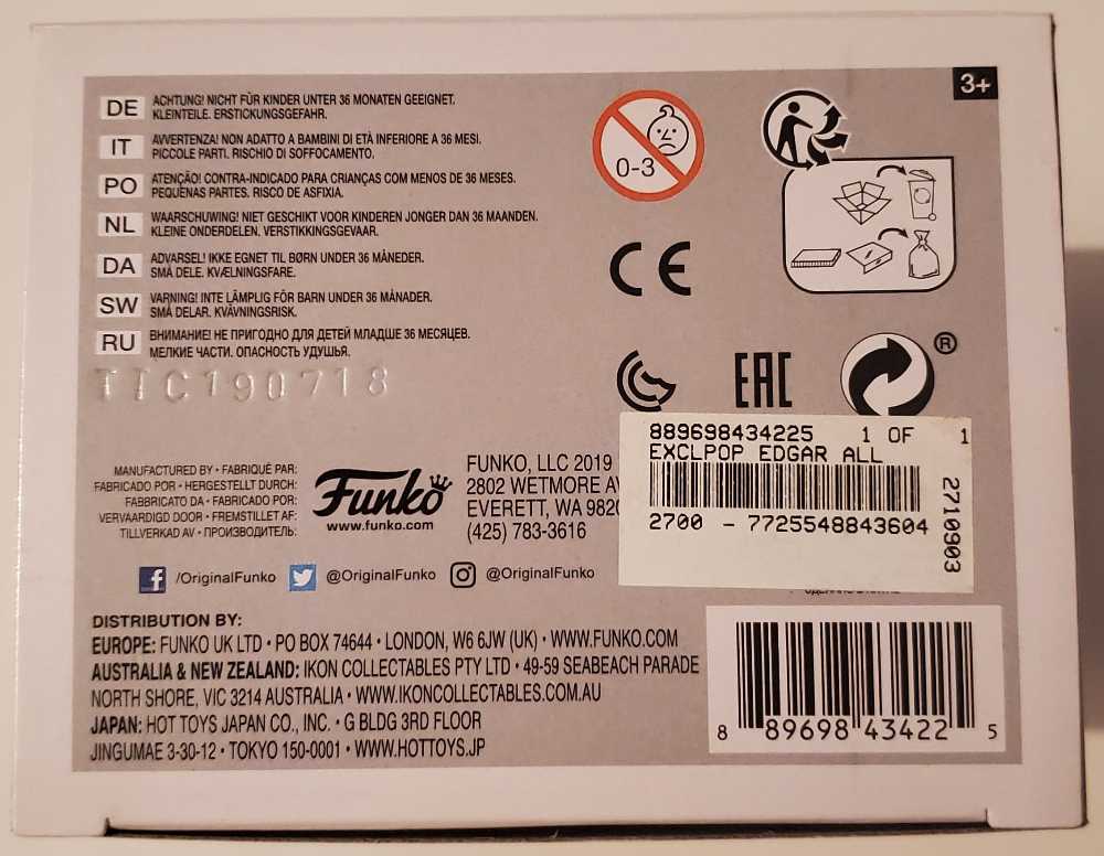 Edgar Allan Poe 22 - Funko (Funko Pop! Icons) action figure collectible [Barcode 889698434225] - Main Image 3
