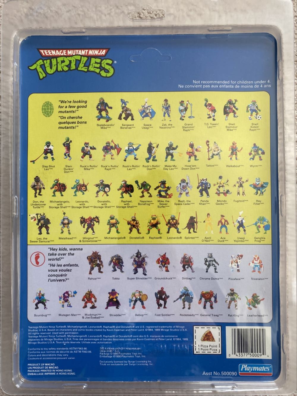 Rahzar (French Canadian Card) - Playmates (Teenage Mutant Ninja Turtles) action figure collectible [Barcode 043377500094] - Main Image 2
