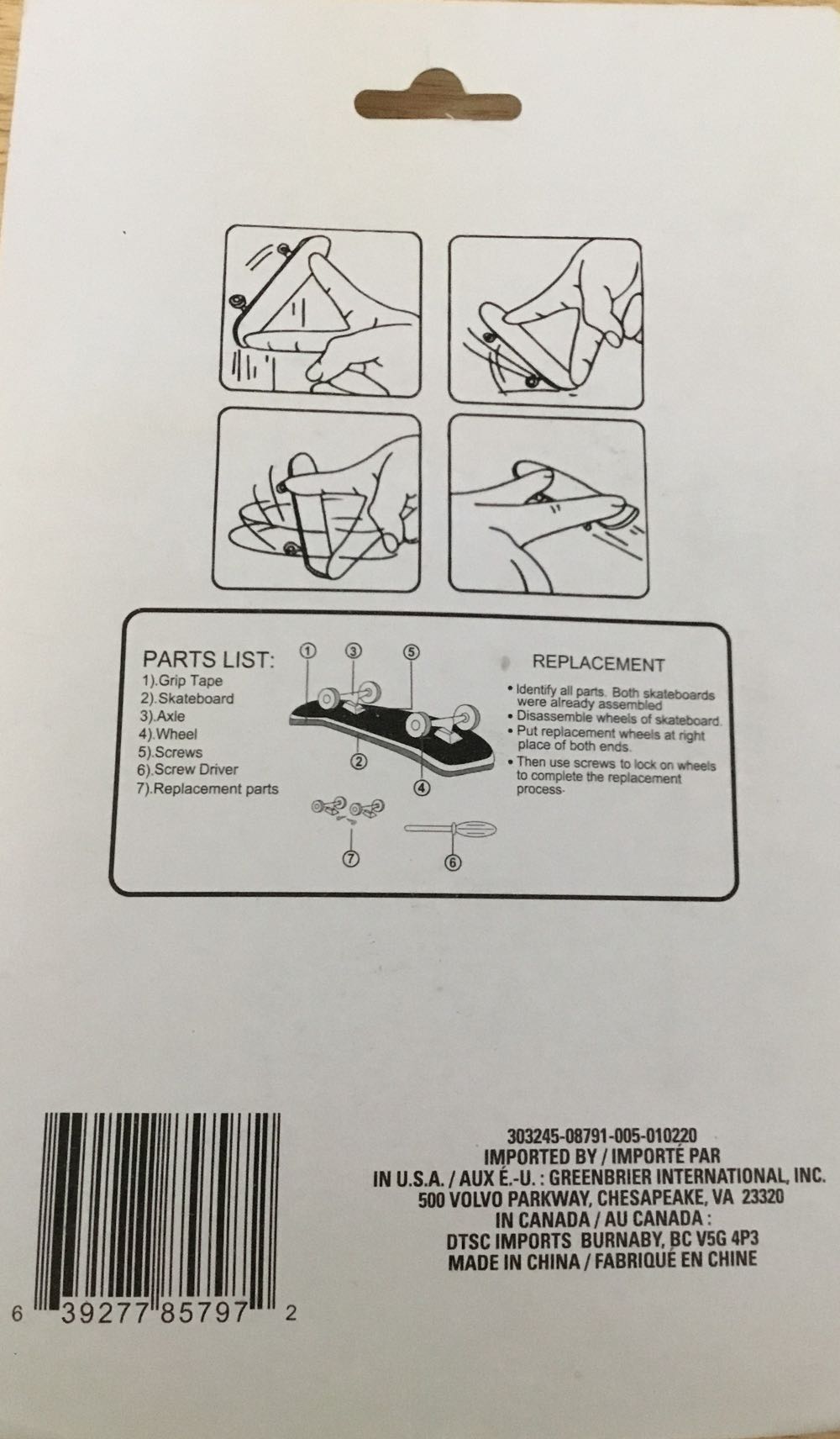 Skate Finger Skateboard  action figure collectible [Barcode 639277857972] - Main Image 2