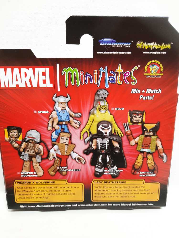 Weapon X Wolverine & Lady Deathstrike  (MiniMates) action figure collectible [Barcode 699788816776] - Main Image 2