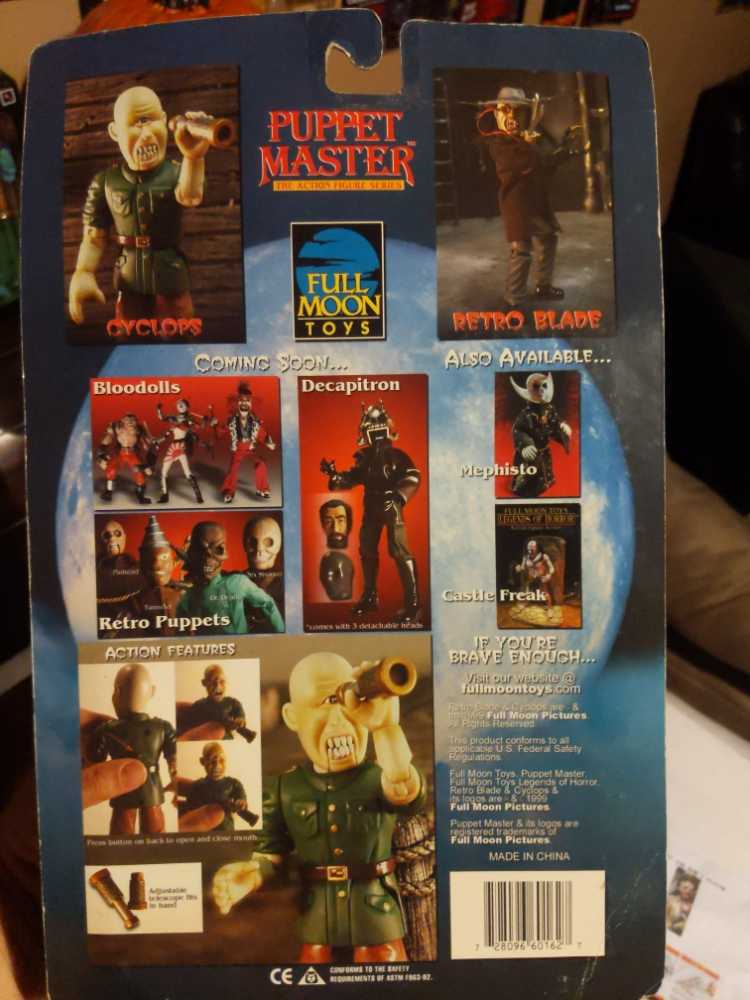 Retro Puppet Master: Cyclops (Bloody) - Full Moon Toys (Horror) action figure collectible [Barcode 728096601627] - Main Image 2
