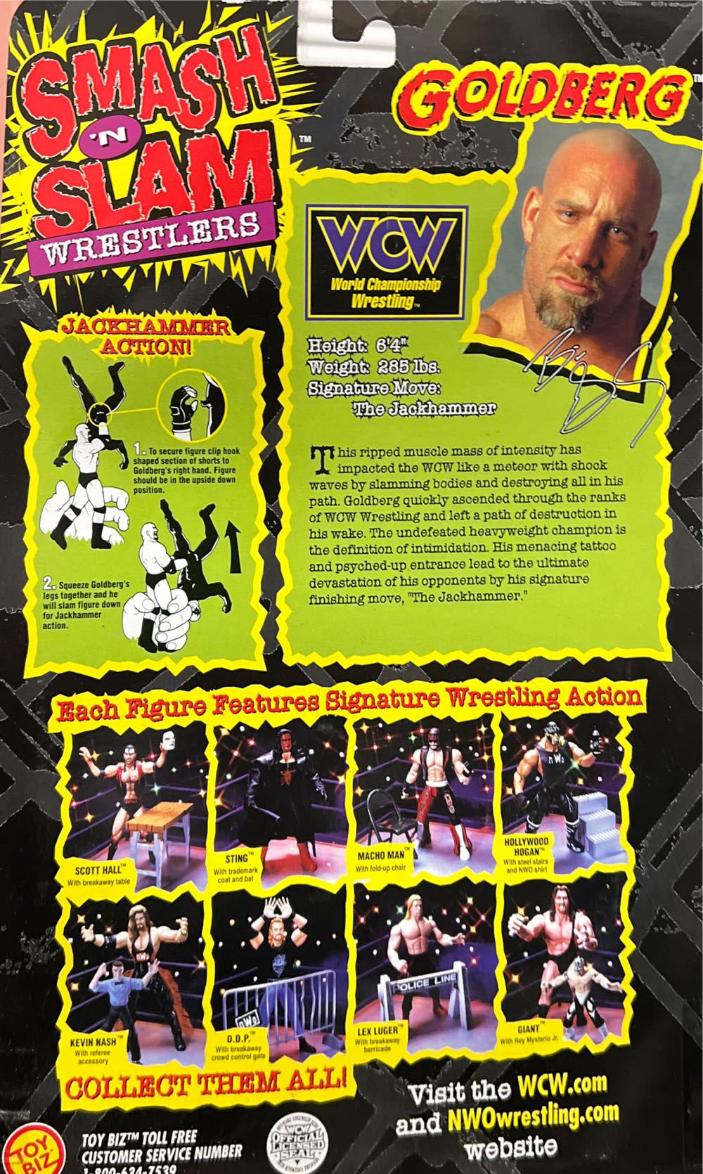 Wcw Goldberg W Masked Wrestler Wcw Toy Biz New - Toy Biz (WCW Wrestling) action figure collectible [Barcode 035112770954] - Main Image 3