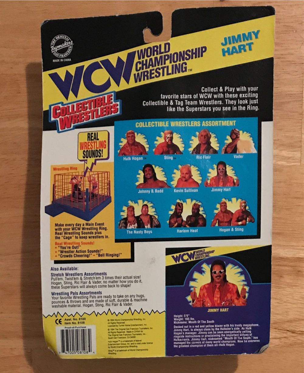 WCW OSFTM Series 1: Jimmy Hart (Dark Skin Variant) - WCW Original San Francisco Toymakers Inc. (WCW OSFTM Series 1) action figure collectible [Barcode 747005081084] - Main Image 2