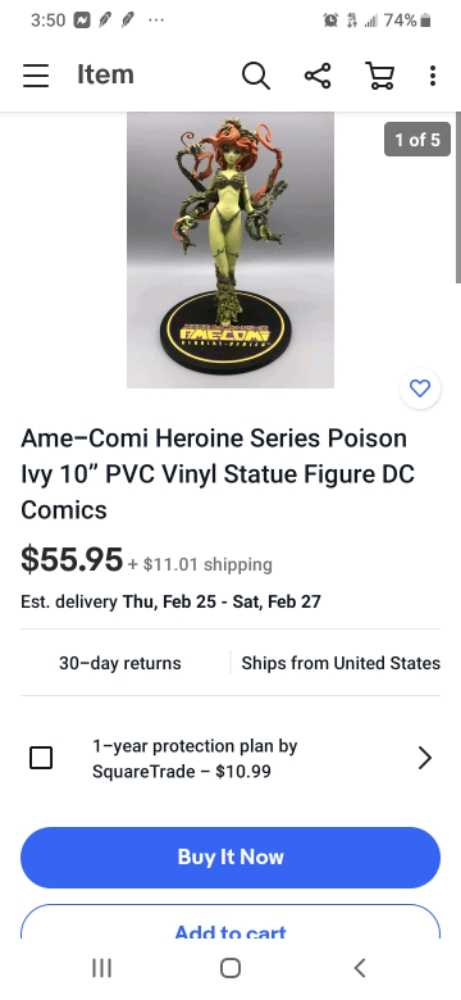 dc comic’s Poison Ivy  action figure collectible - Main Image 2