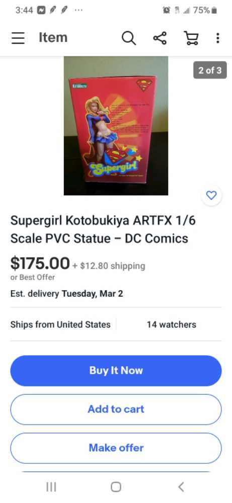 dc comic’s Supergirl   action figure collectible - Main Image 2