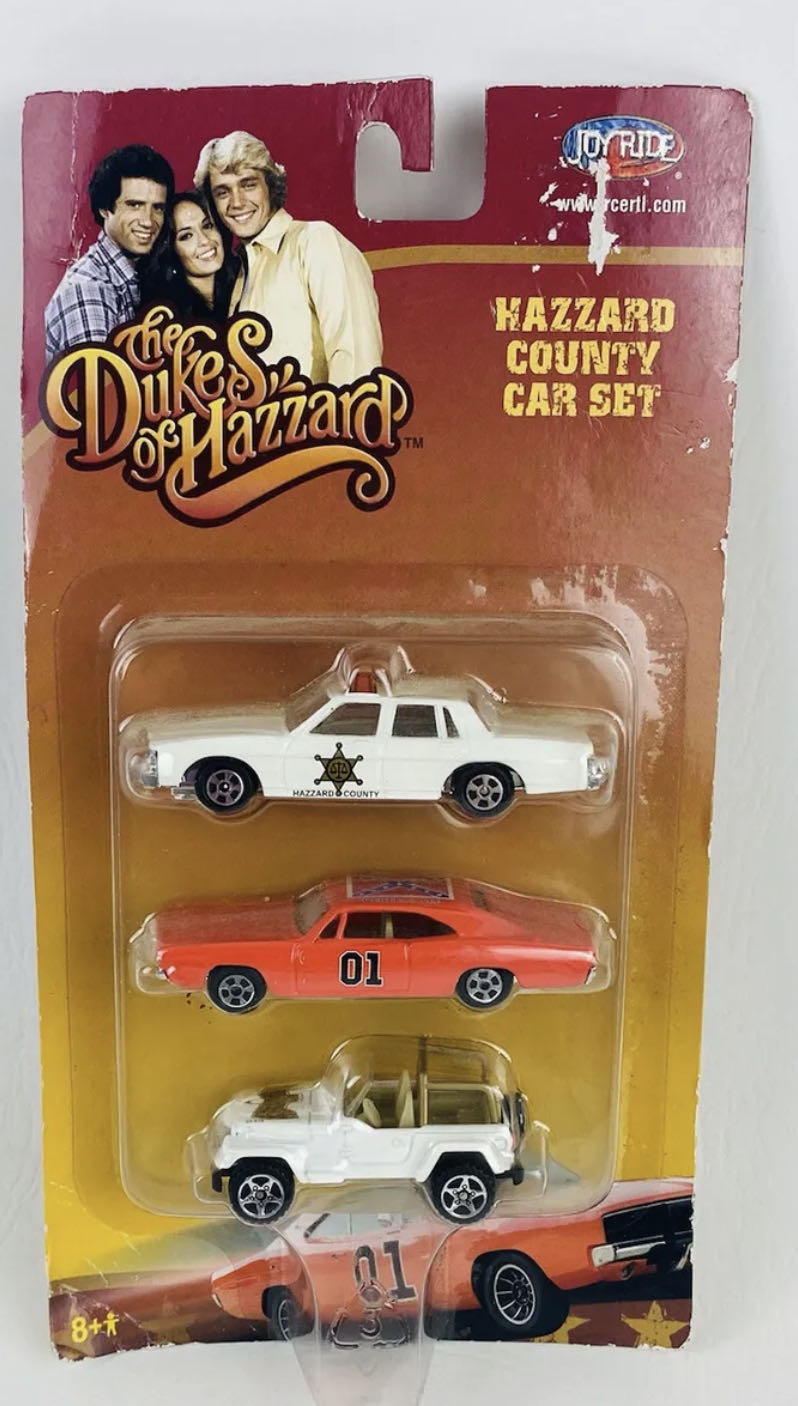 Dukes Of Hazzard Hazzard County Car Set General Lee Boss Hogg Daisy  action figure collectible [Barcode 036881070689] - Main Image 2