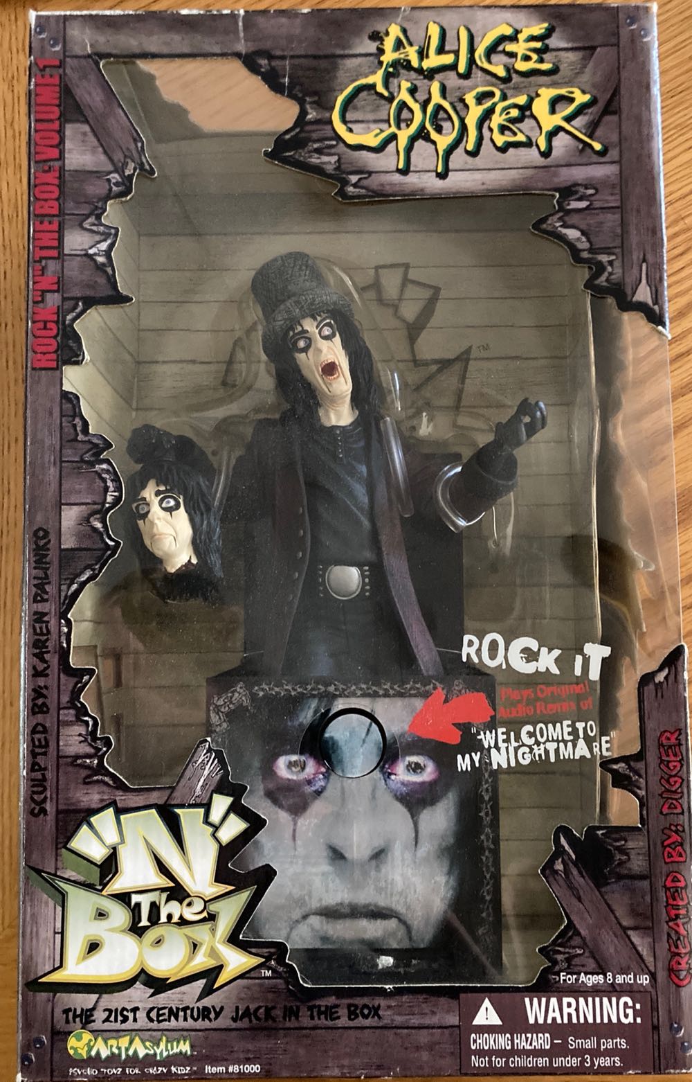 Alice Cooper Rock ”n” The Box Jack In The Box - Art Asylum (Horror) action figure collectible [Barcode 687203810034] - Main Image 2
