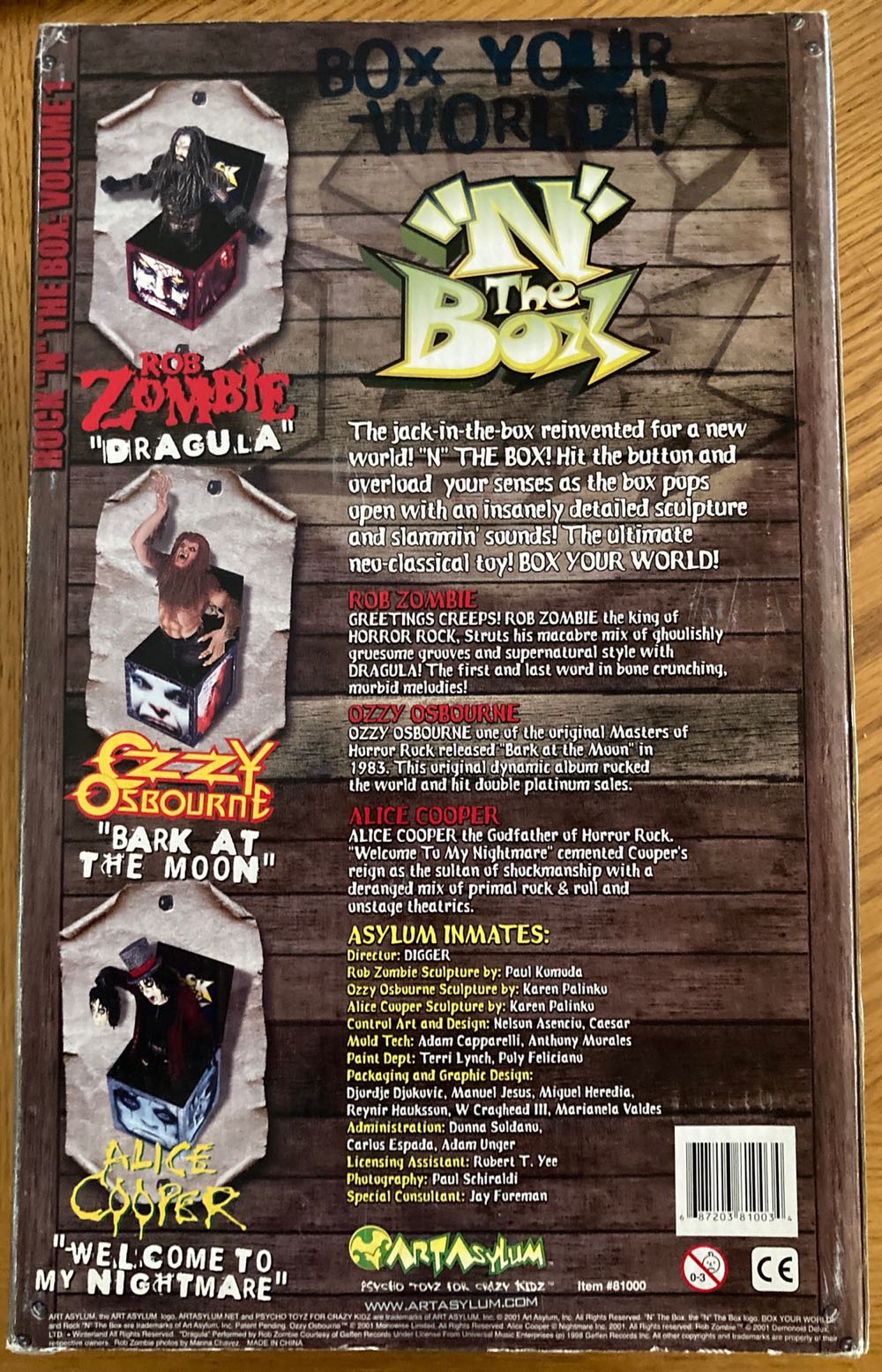 Alice Cooper Rock ”n” The Box Jack In The Box - Art Asylum (Horror) action figure collectible [Barcode 687203810034] - Main Image 3