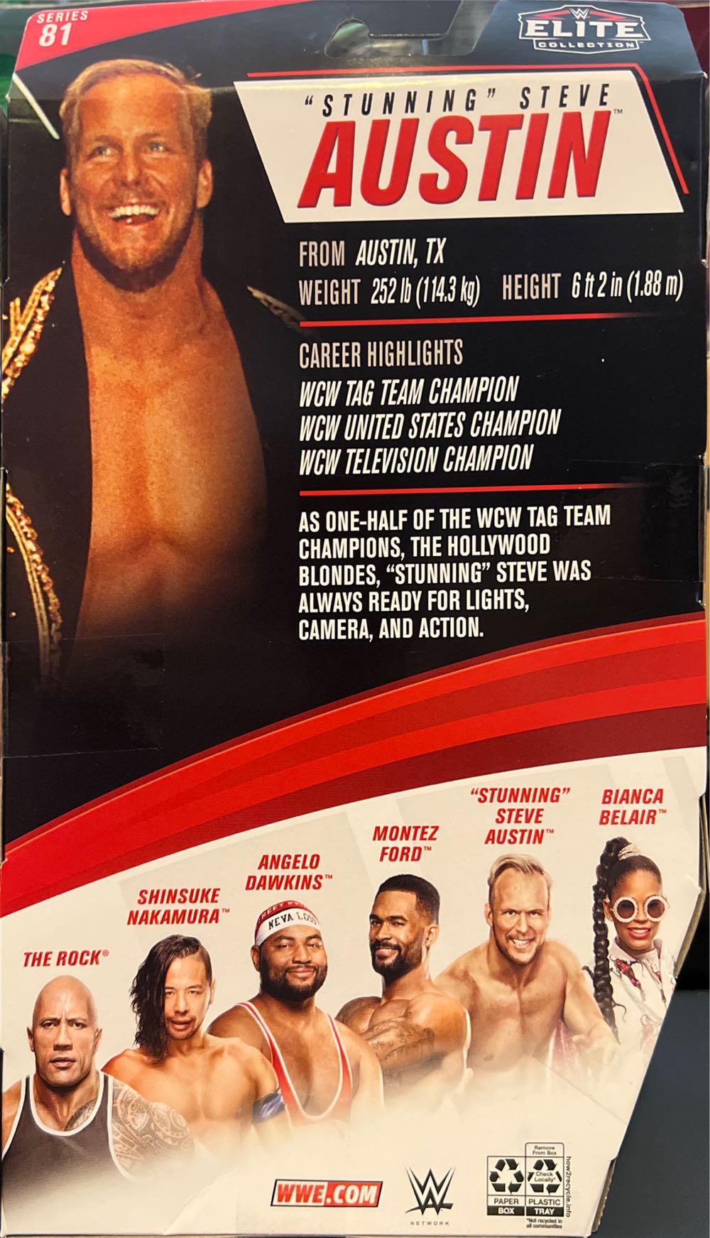 Stunning Steve Austin - Mattel (WWE Elite Collection) action figure collectible [Barcode 887961921946] - Main Image 3