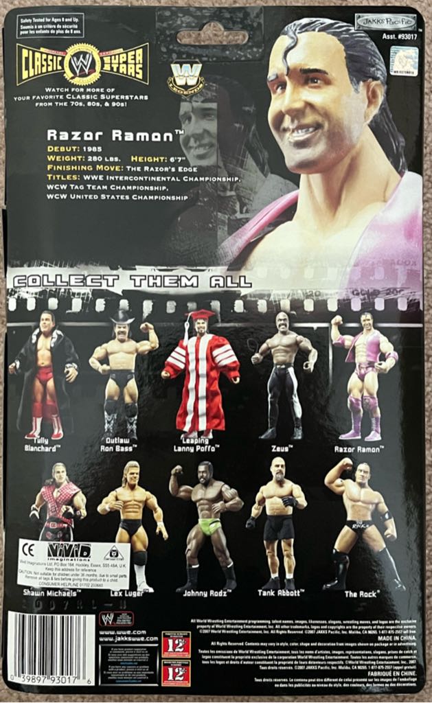 WWE Jakks Classic Superstars Series 15 Razor Ramon - Jakks Pacific (WWE Classic Superstars) action figure collectible [Barcode 039897930176] - Main Image 2