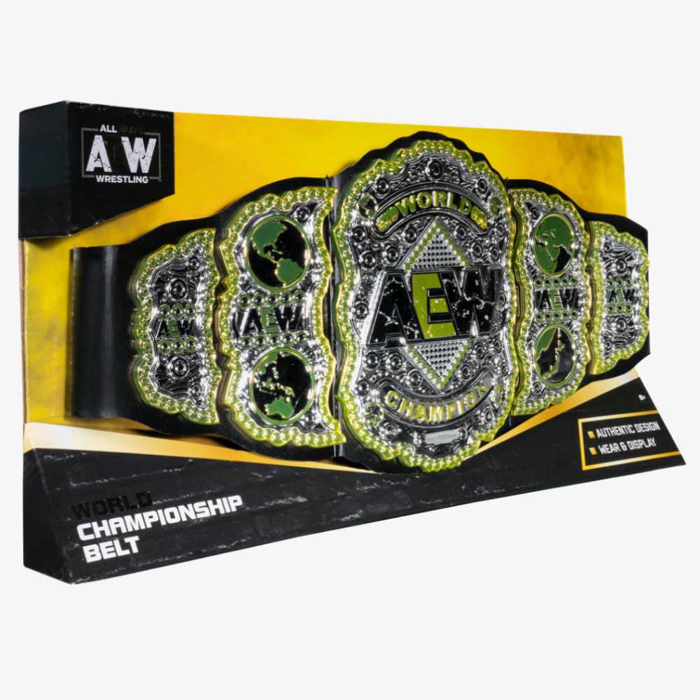 AEW - World Championship Title Belt - Jazwares (AEW Unrivaled) action figure collectible [Barcode 191726377788] - Main Image 2