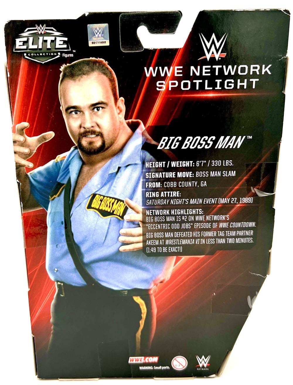 Big Boss Man - Mattel (Mattel Elite Collection WWE Network Spotlight) action figure collectible [Barcode 887961275834] - Main Image 2