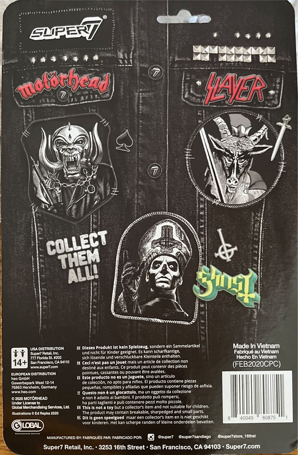 Motorhead Lemmy Action Figure - Super 7 action figure collectible [Barcode 840049808751] - Main Image 2