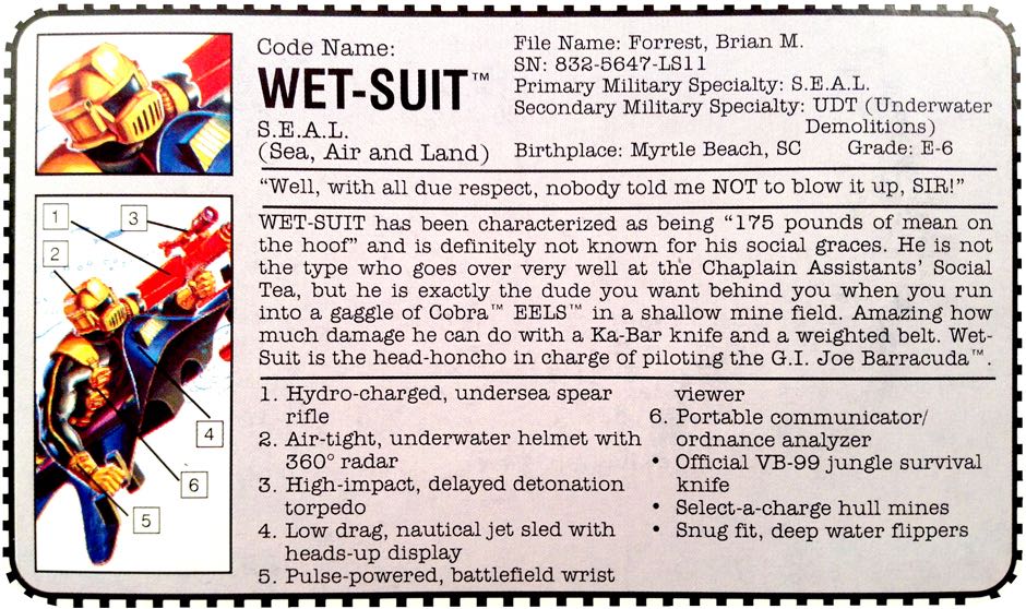 Wet-Suit - Hasbro (GI Joe Vintage) action figure collectible - Main Image 2
