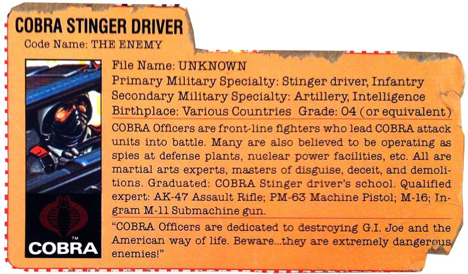 #13 | Cobra Stinger Driver  action figure collectible - Main Image 3