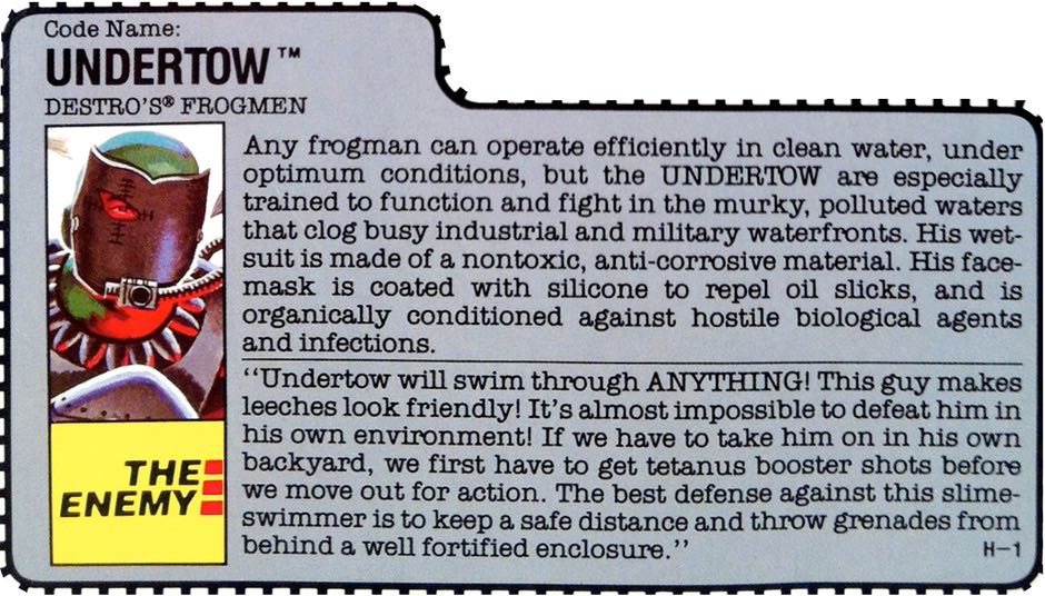 Undertow V1 - Hasbro (GI Joe: A Real American Hero) action figure collectible - Main Image 3