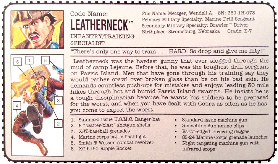 Leatherneck: Infantry/Training Specialist v3 - Hasbro action figure collectible - Main Image 3