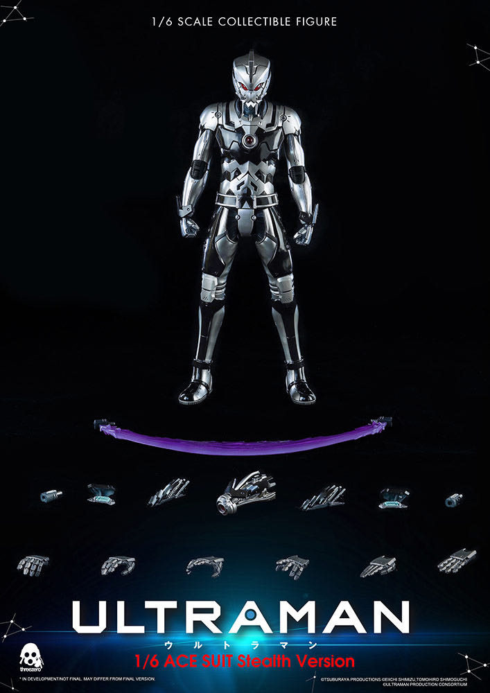 1/6 Scale: Ultraman - Ace Suit (Stealth Version) - Threezero (1/6 Scale Collectible Figure) action figure collectible [Barcode 4897056204294] - Main Image 2