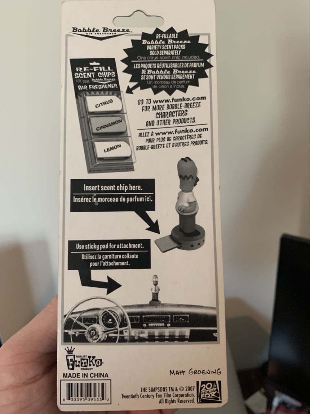 Homer Bobble-Head Air Freshener Ecalifornian Online Toys & Games  action figure collectible [Barcode 830395095332] - Main Image 2