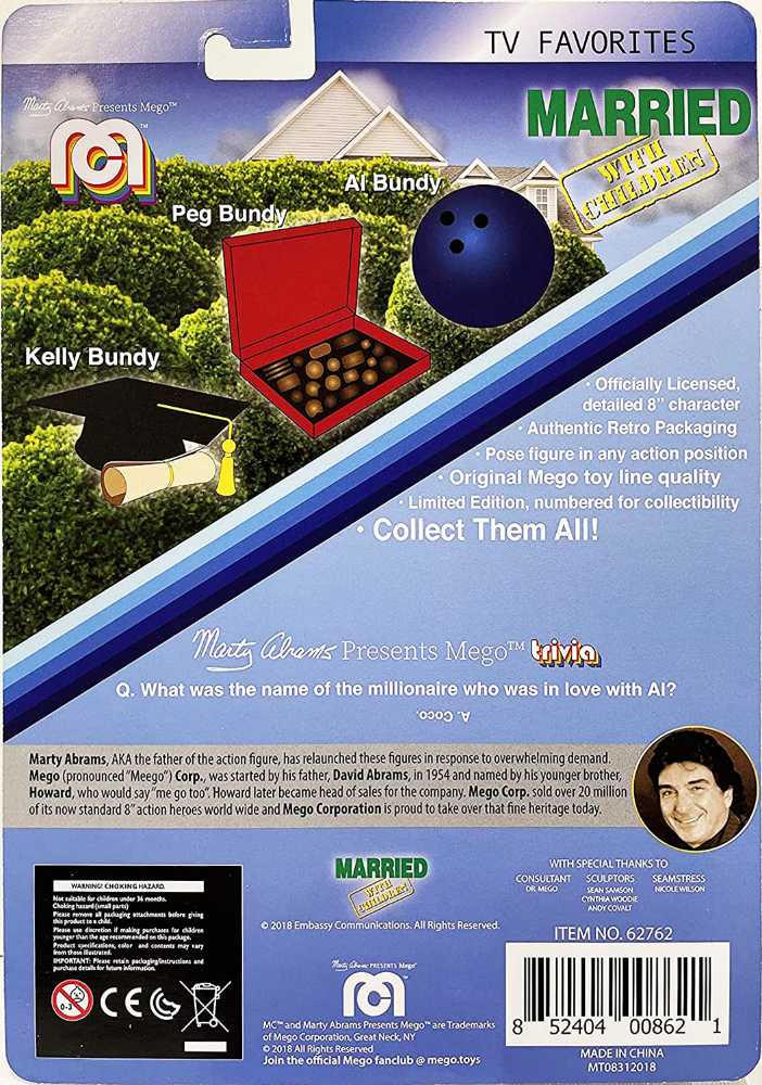 Mego AL Bundy - Mego (Married With Children) action figure collectible [Barcode 852404008621] - Main Image 2