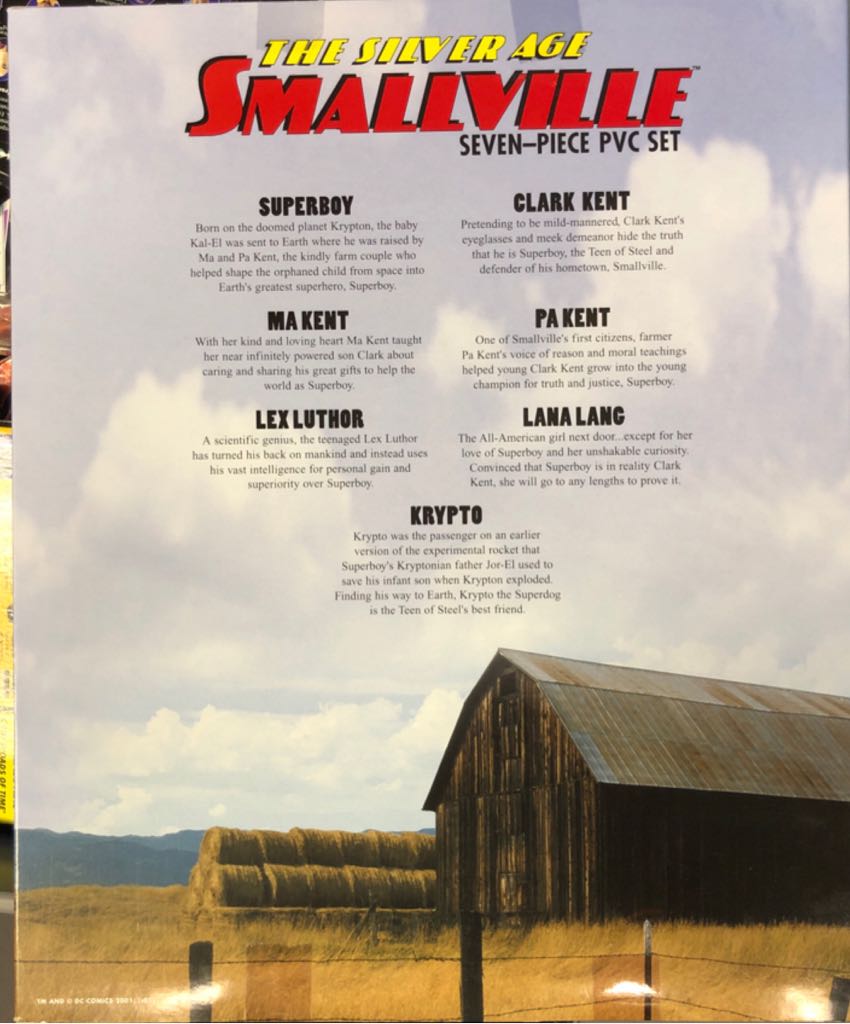 Smallville Silver Age 7 piece PVC set - DC Direct (Superboy) action figure collectible [Barcode 761941229614] - Main Image 2