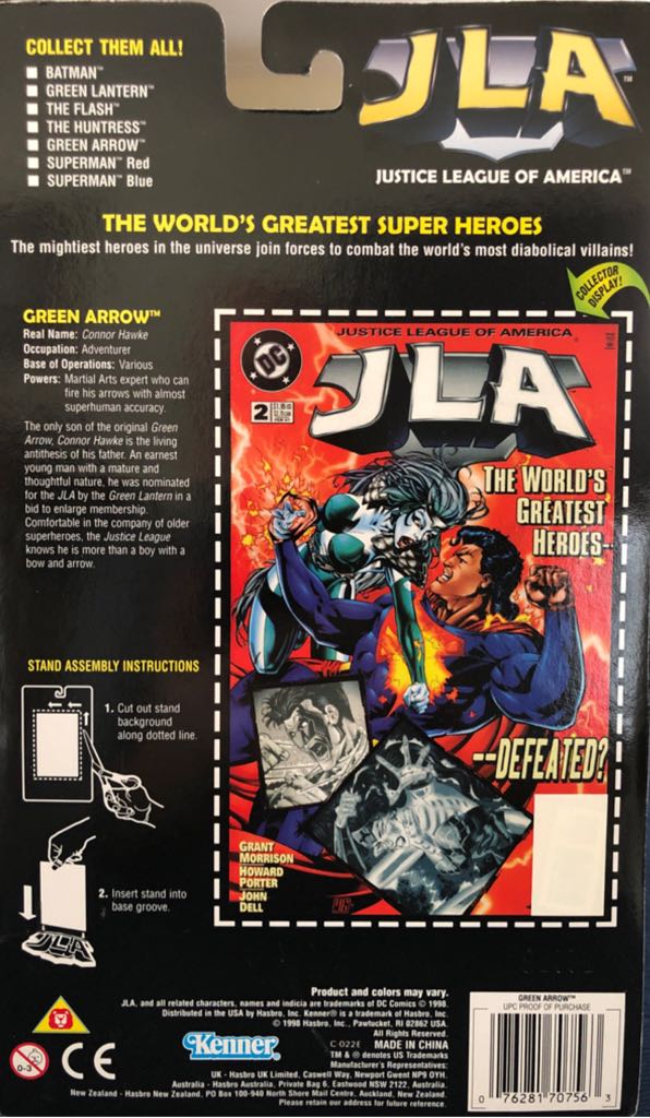 Green Arrow - Hasbo / Kenner (JLA) action figure collectible [Barcode 076281707563] - Main Image 2