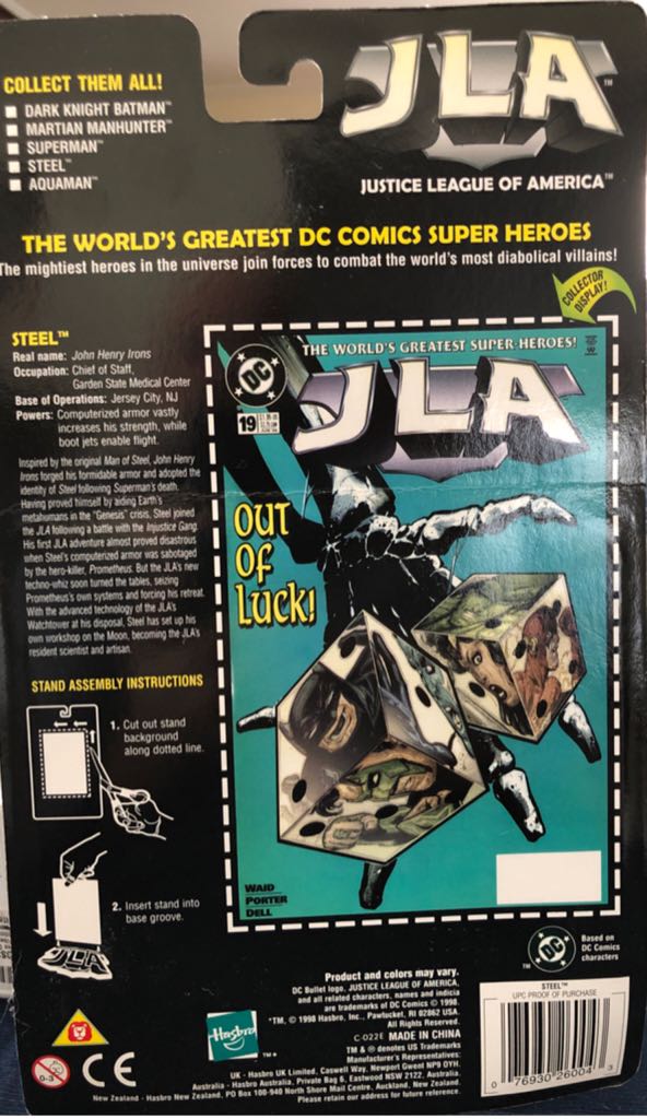 Justice League of America - Steel - Hasbro 26004 - Hasbo / Kenner (JLA: Justice League of America) action figure collectible [Barcode 076930260043] - Main Image 2