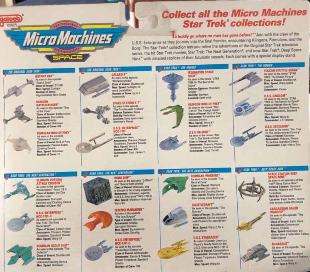 Micro Machines Star Trek The Original Series - Galoob (Star Trek Micro Machines) action figure collectible [Barcode 047246661008] - Main Image 2