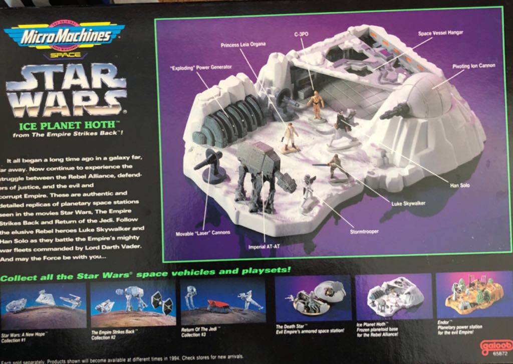 Star Wars Micro Machines Ice Planet Hoth From The Empire Strikes Back #354R - Galoob (Star Wars Micro Collection) action figure collectible [Barcode 9001276658125] - Main Image 2