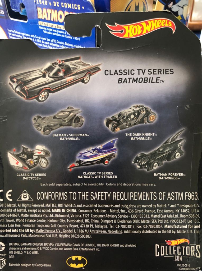 Classic TV Series Batmobile - Hot Wheels by Mattel (Batmobile) action figure collectible [Barcode 887961447231] - Main Image 2