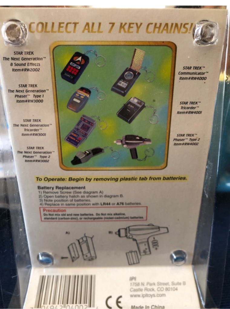 Star Trek TOS Phaser Type 2 Keychain - IPI (Stsr Trek Keychain) action figure collectible [Barcode 704942040024] - Main Image 2