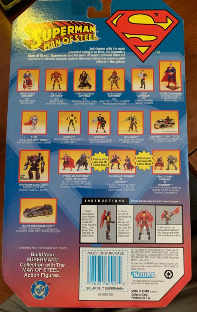 Superman Man Of Steel: Solar Suit Superman - Kenner action figure collectible [Barcode 076281629070] - Main Image 2
