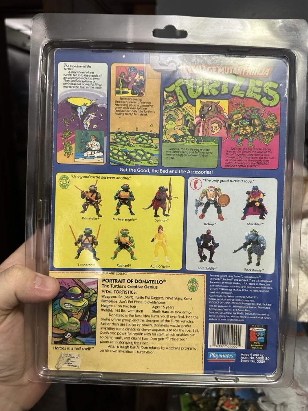 Donatello - Playmates (Teenage Mutant Ninja Turtles: 1998) action figure collectible [Barcode 043377050001] - Main Image 2