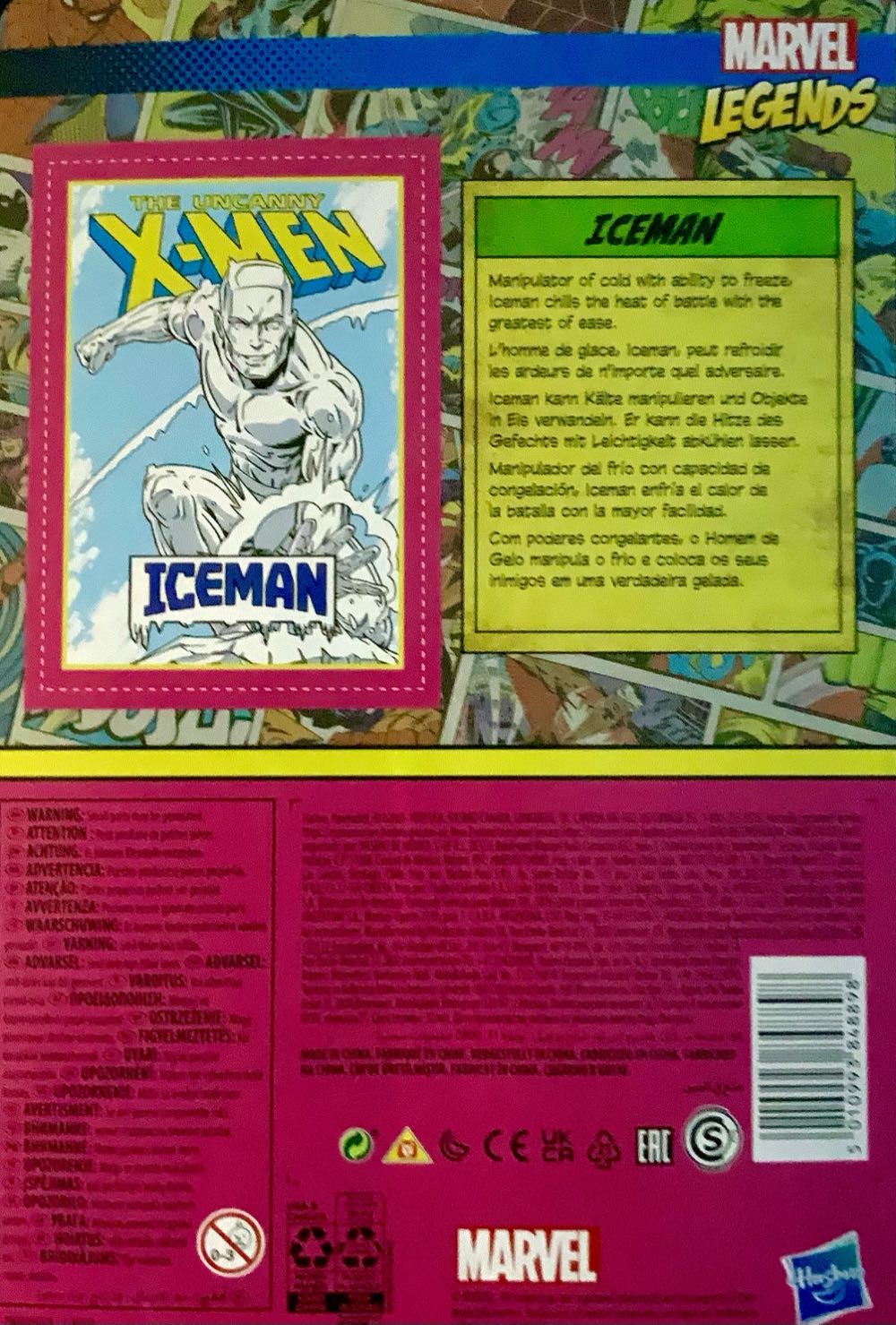 Iceman - Hasbro (Marvel Legends 3.75” Retro) action figure collectible [Barcode 5010993848898] - Main Image 2